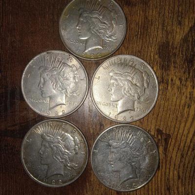 5 1922 peace dollars