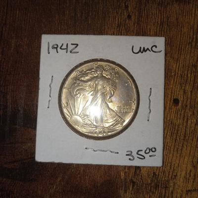 1942 walking liberty half dollar