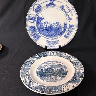 2 Battle of Lake Erie souvenir plates