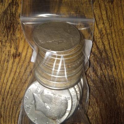 15 silver 1/2 dollars
