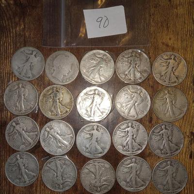 20 silver 1/2 dollars