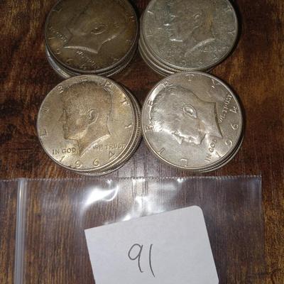 20 kennedy half dollars