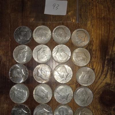 20 silver kennedy half dollars