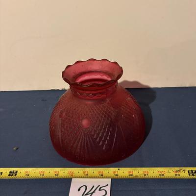 Vintage Red Lamp Shade