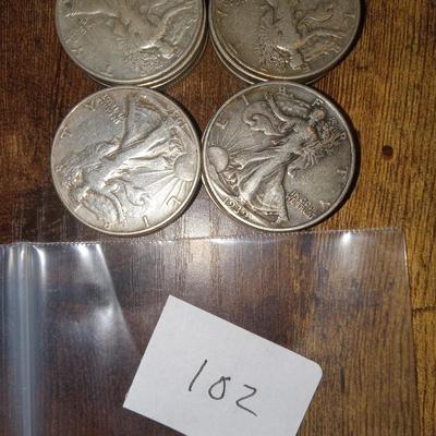 20 walking liberty half dollars