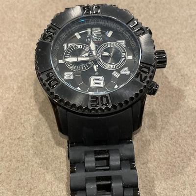 Men’s large black tone Invicta watch