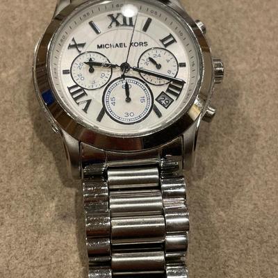 Michael Kors silver tone watch