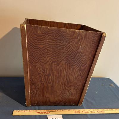 Vintage Wooden Trash Can