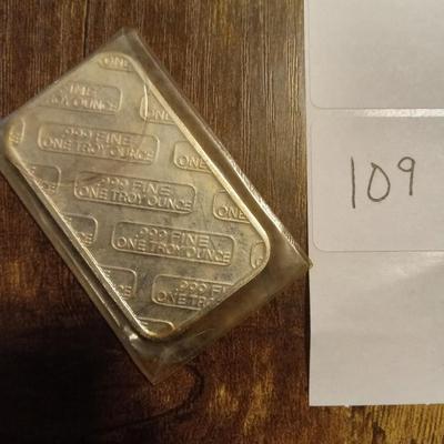 .999 fine silver bar one ounce
