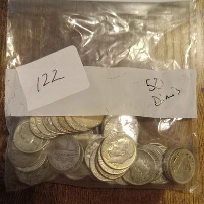 50 silver dimes