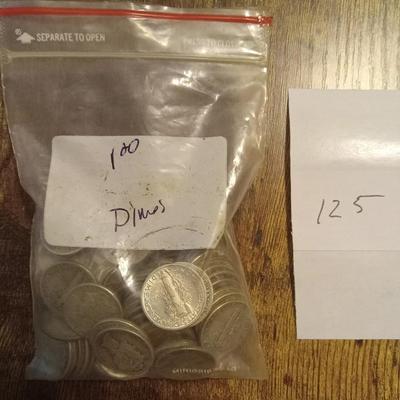 100 silver dimes