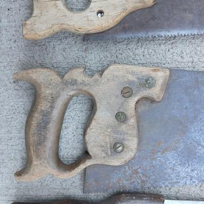 Lot of 4 Vintage Hand Saws – Mixed Condition