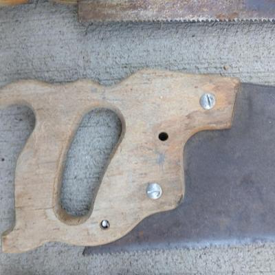 Lot of 4 Vintage Hand Saws – Mixed Condition