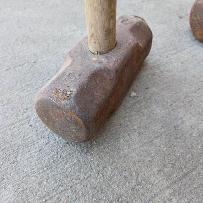 Vintage Tool Lot – 2 Sledgehammers & Hand Saw
