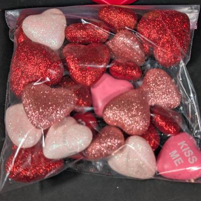 LOT 2B: Valentine Home Decor, Disney Store Exclusive Rare Mickey Mouse Cupid In Love Figurine, Heart Kitchen Towel, Table Runner,...