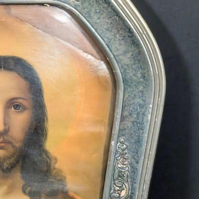 LOT 5B: Vintage/Antique Immaculate Heart Of Mary & Jesus Sacred Heart Framed Prints