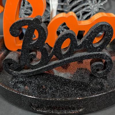 LOT 8B: Large Assortment Of Halloween Home Decor, Beautifully Made Witch Over 3 Ft. Tall, Ceramic Pumpkins, Mickey Mouse & Glass...