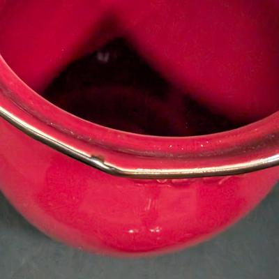 LOT 9B: Lovely Karidesign Burgundy Red Canister Set