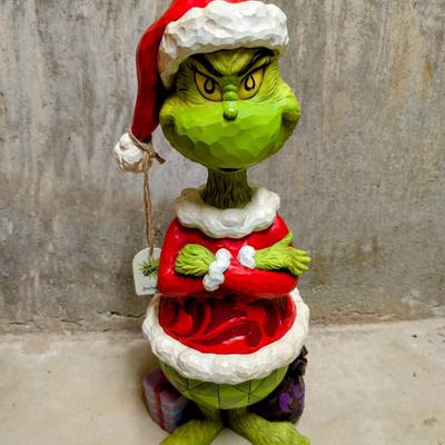 LOT 11B: Enesco Jim Shore, Dr. Suess The Grinch Statue With Folded Arms, 20 Inches High