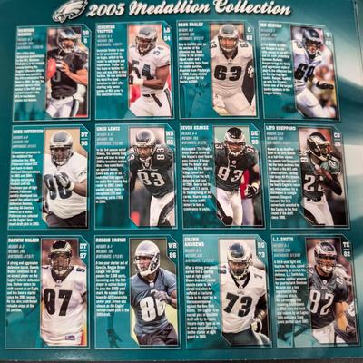 LOT 12B: 2005 Philadelphia Eagles Legends Medallion Collection, Complete Set Of All 25 Medallions & A Spare Collection Album