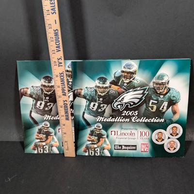 LOT 12B: 2005 Philadelphia Eagles Legends Medallion Collection, Complete Set Of All 25 Medallions & A Spare Collection Album