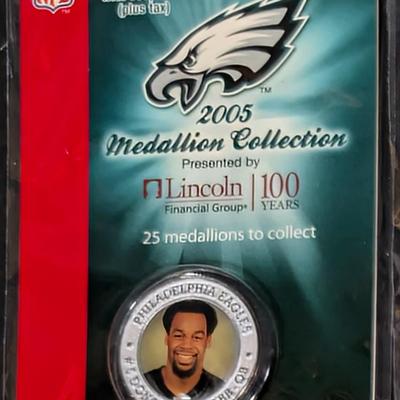 LOT 12B: 2005 Philadelphia Eagles Legends Medallion Collection, Complete Set Of All 25 Medallions & A Spare Collection Album