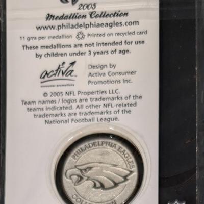 LOT 12B: 2005 Philadelphia Eagles Legends Medallion Collection, Complete Set Of All 25 Medallions & A Spare Collection Album