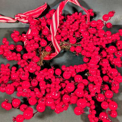 LOT 15B: Christmas Home Decor, Lighted Faux Flocked Tree, Lights Worked When Tested At Time Of Photo, 2 Sets of Nostalgic Inspired Bubble...