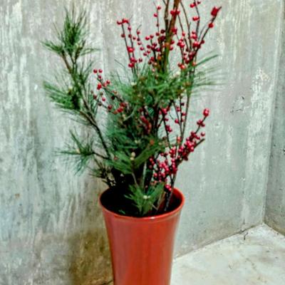 LOT 15B: Christmas Home Decor, Lighted Faux Flocked Tree, Lights Worked When Tested At Time Of Photo, 2 Sets of Nostalgic Inspired Bubble...