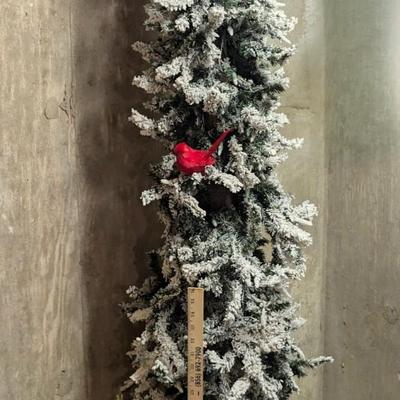 LOT 15B: Christmas Home Decor, Lighted Faux Flocked Tree, Lights Worked When Tested At Time Of Photo, 2 Sets of Nostalgic Inspired Bubble...