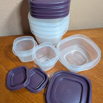 LOT 19L: Kitchen Ware, Large Stainless Steel Stock Pot, Crock Pot Model: SCV603 R Not Tested, Opaque Tupperware, Large & Smaller...
