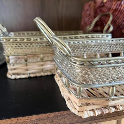 Basket Lot - Nesting, Metal, Decorative