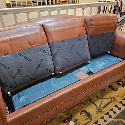 Classic Leather Chocolate Brown Leather Sleeper Sofa (LR-JS)