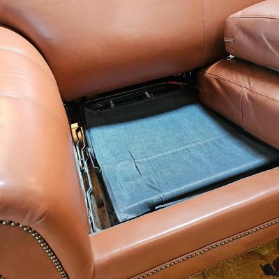 Classic Leather Chocolate Brown Leather Sleeper Sofa (LR-JS)
