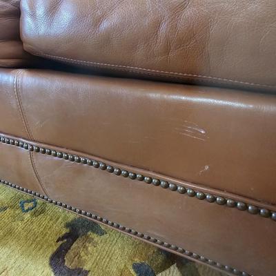 Classic Leather Chocolate Brown Leather Sleeper Sofa (LR-JS)