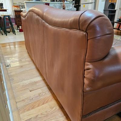 Classic Leather Chocolate Brown Leather Sleeper Sofa (LR-JS)