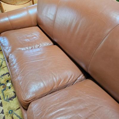 Classic Leather Chocolate Brown Leather Sleeper Sofa (LR-JS)