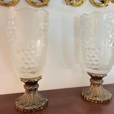 Decorative Candle Glass Holders Sconces Lot