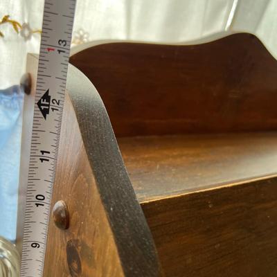 Wood Kitchen Decorative Lot - Bread Box, Wall Lamp, Trivets