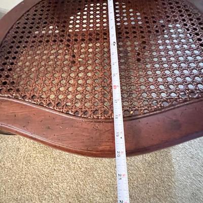 2 Vintage Caned Arm Chairs