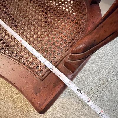 2 Vintage Caned Arm Chairs