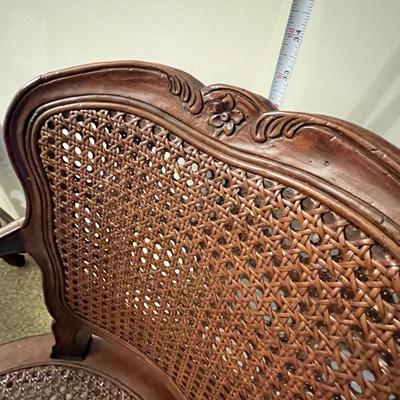 2 Vintage Caned Arm Chairs
