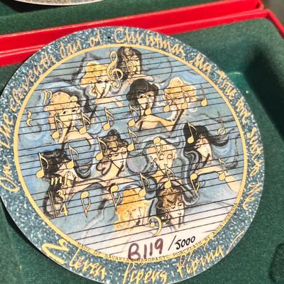 Lot 13 Lot of 4 Brass disk scenes