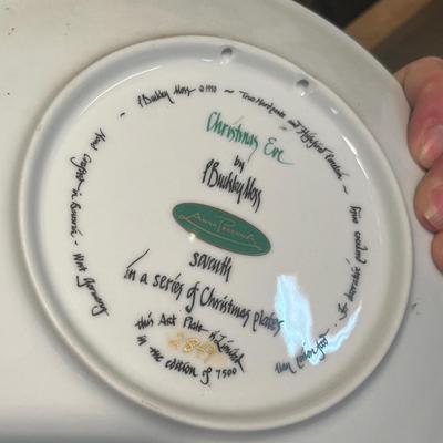 Lot 17 Buckley Moss Christmas Ltd Ed Plates #1