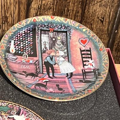 Lot 20 Buckley Moss Christmas Ltd Ed Plates #4