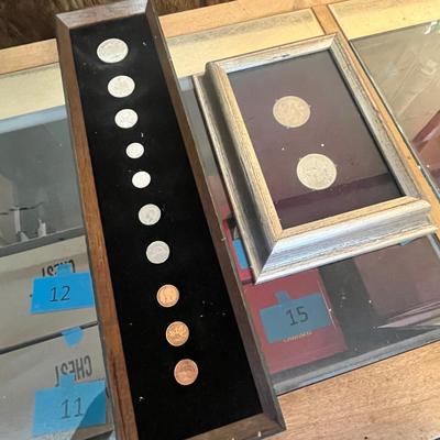 Lot 24 Framed Coins