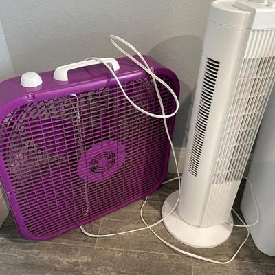 Fans and garbage cans