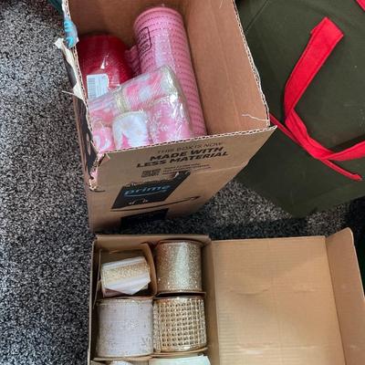 Gift wrap and ribbon