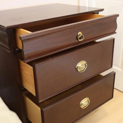 Pair of Three Drawer Mahogany Night Stands