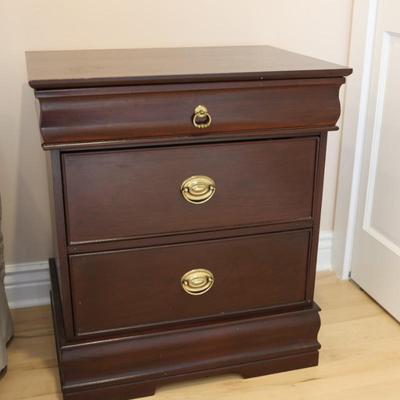 Pair of Three Drawer Mahogany Night Stands